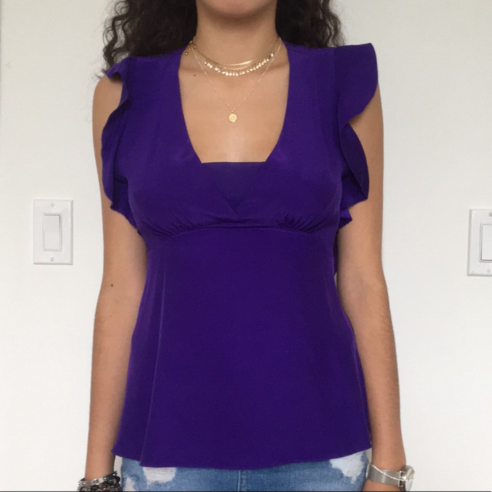 BCBG MaxAzria | Purple Silk Sleeveless Blouse